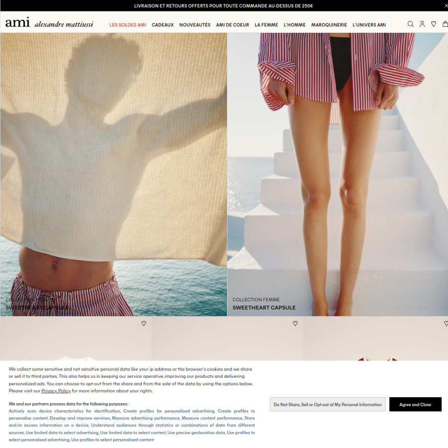 amiparis.com homepage screenshot