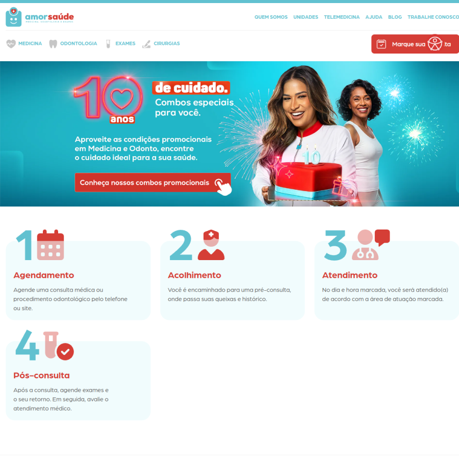 amorsaude.com.br homepage screenshot