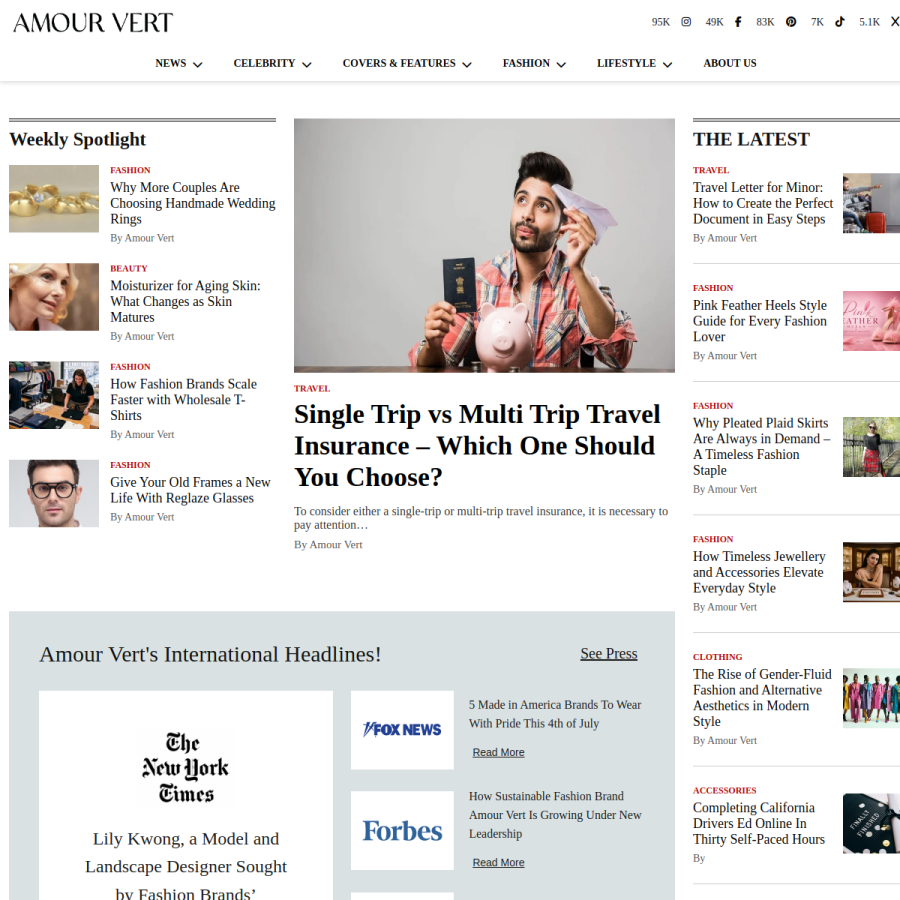 amourvert.com homepage screenshot