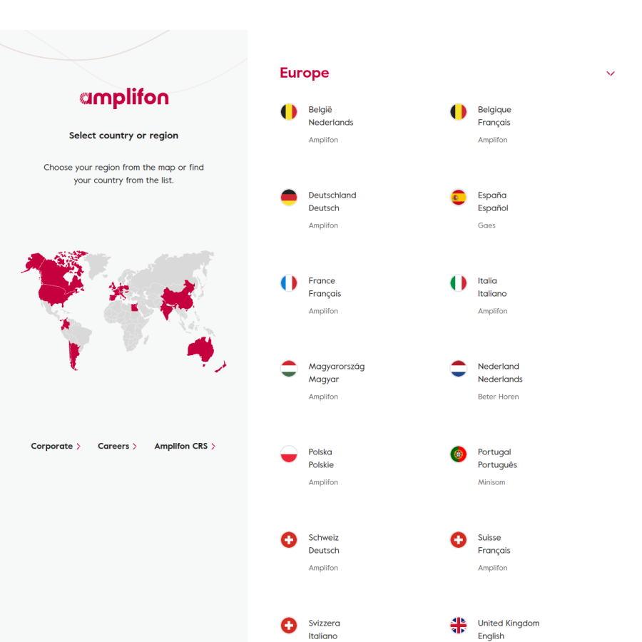amplifon.com homepage screenshot