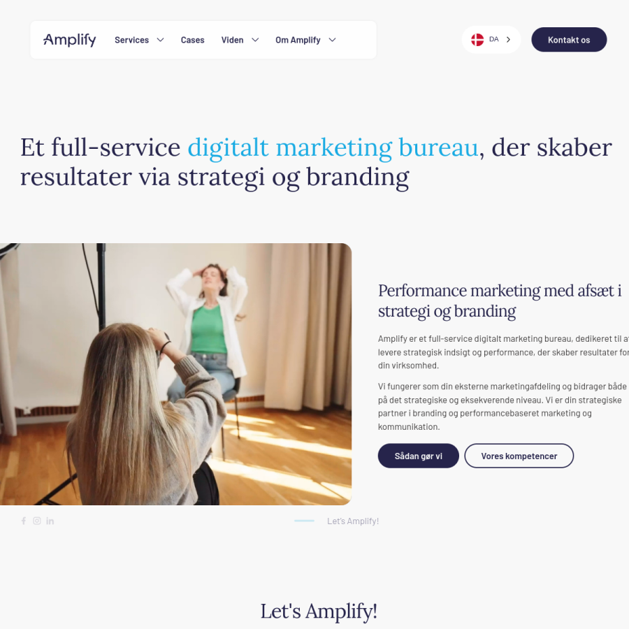 amplify.dk homepage screenshot