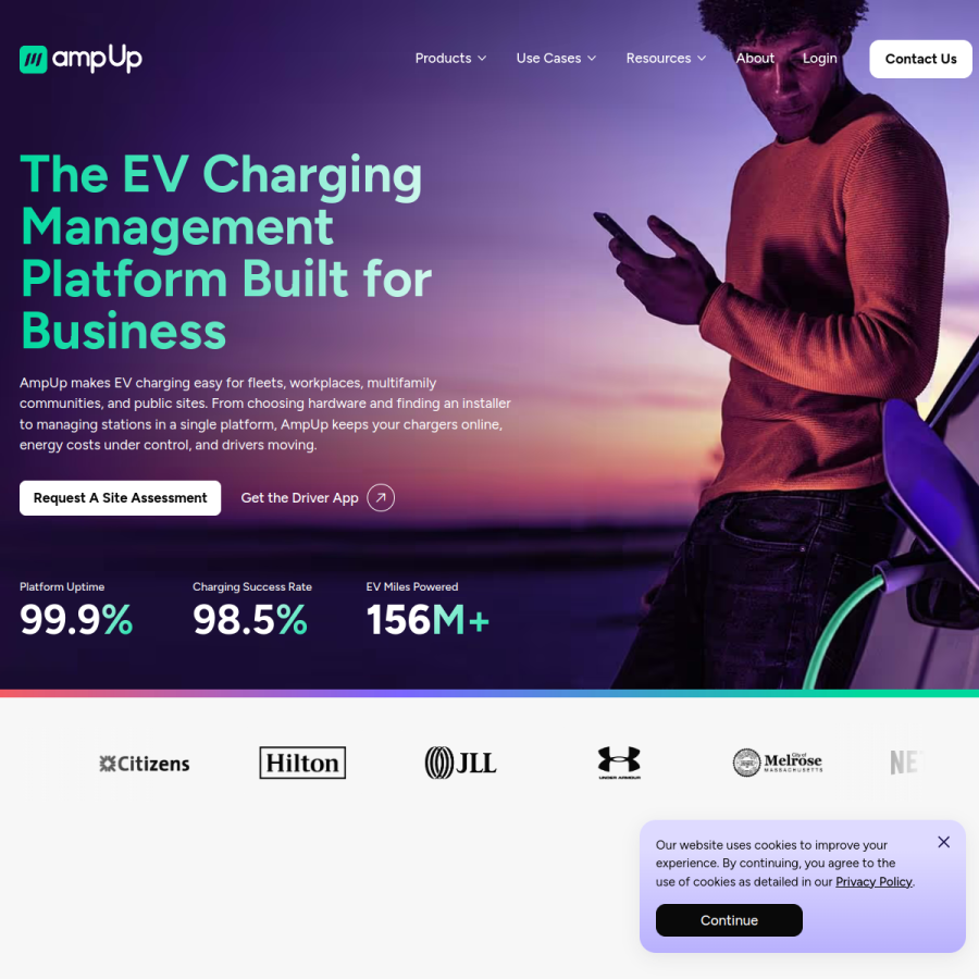 ampup.io homepage screenshot