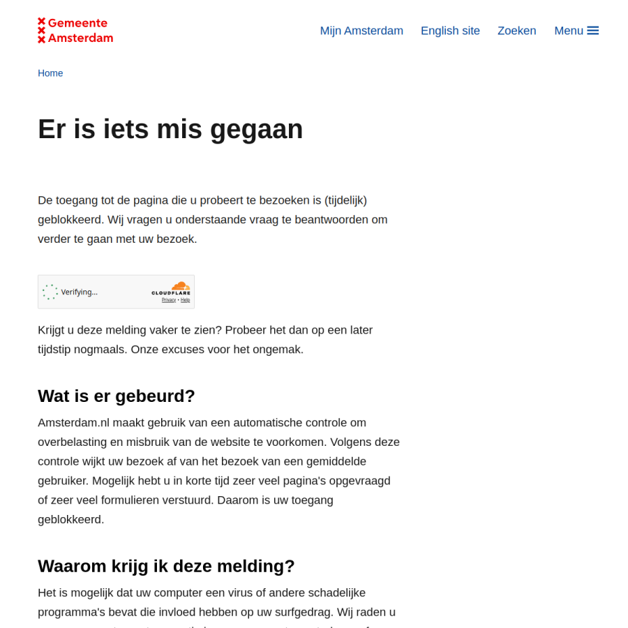 amsterdam.nl homepage screenshot