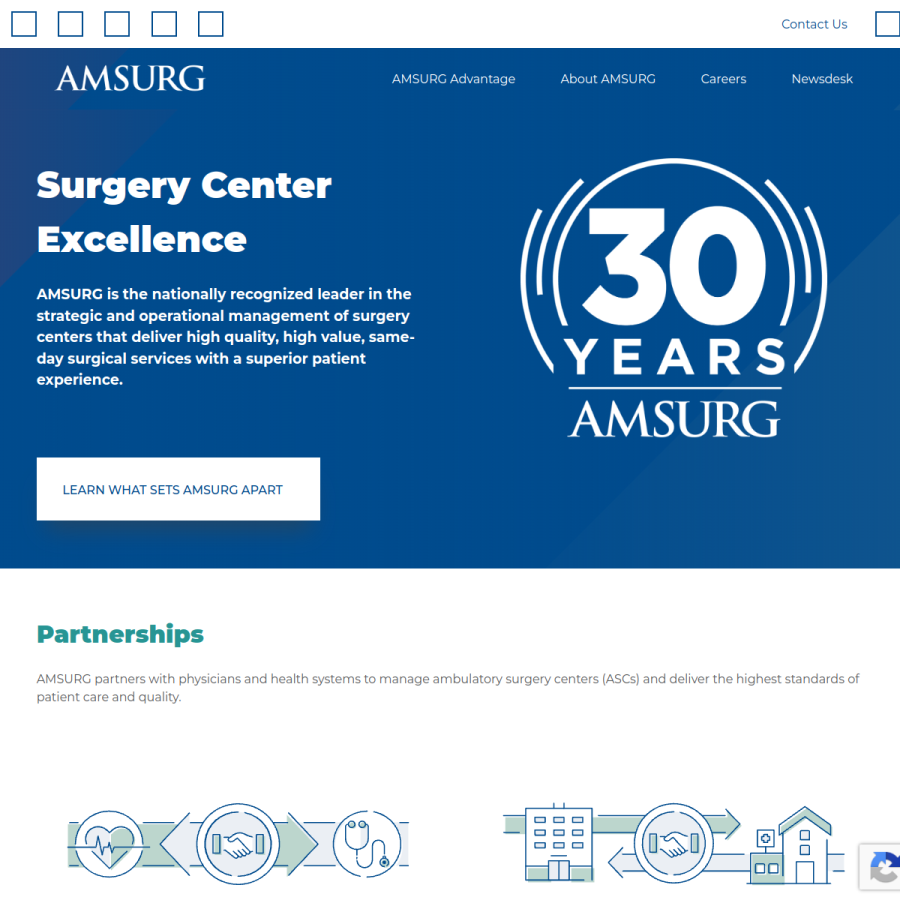amsurg.com homepage screenshot