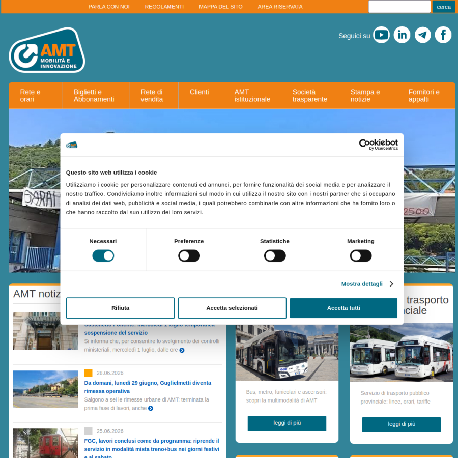 amt.genova.it homepage screenshot