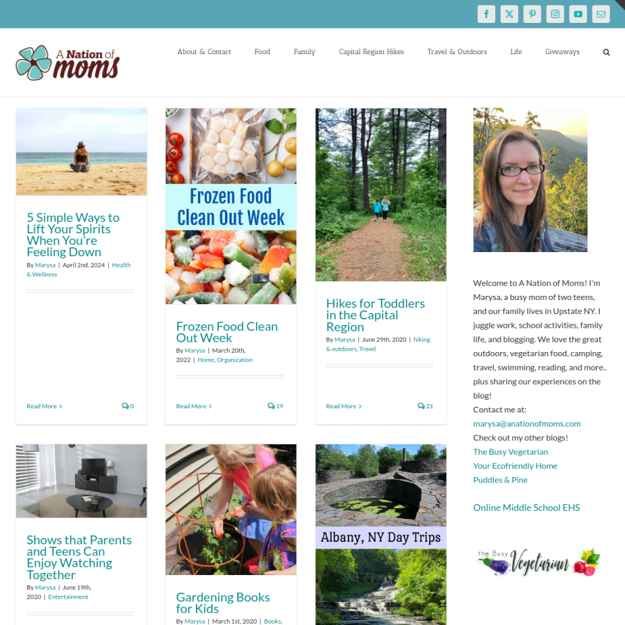 anationofmoms.com homepage screenshot