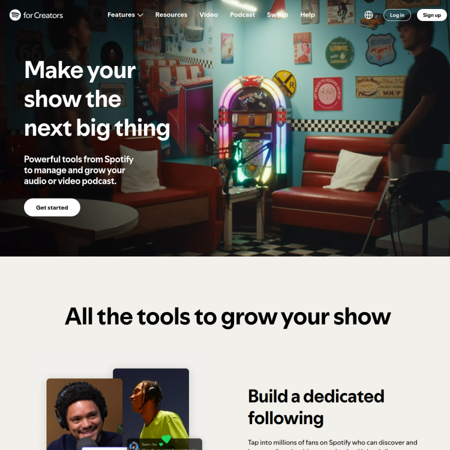 anchor.fm homepage screenshot