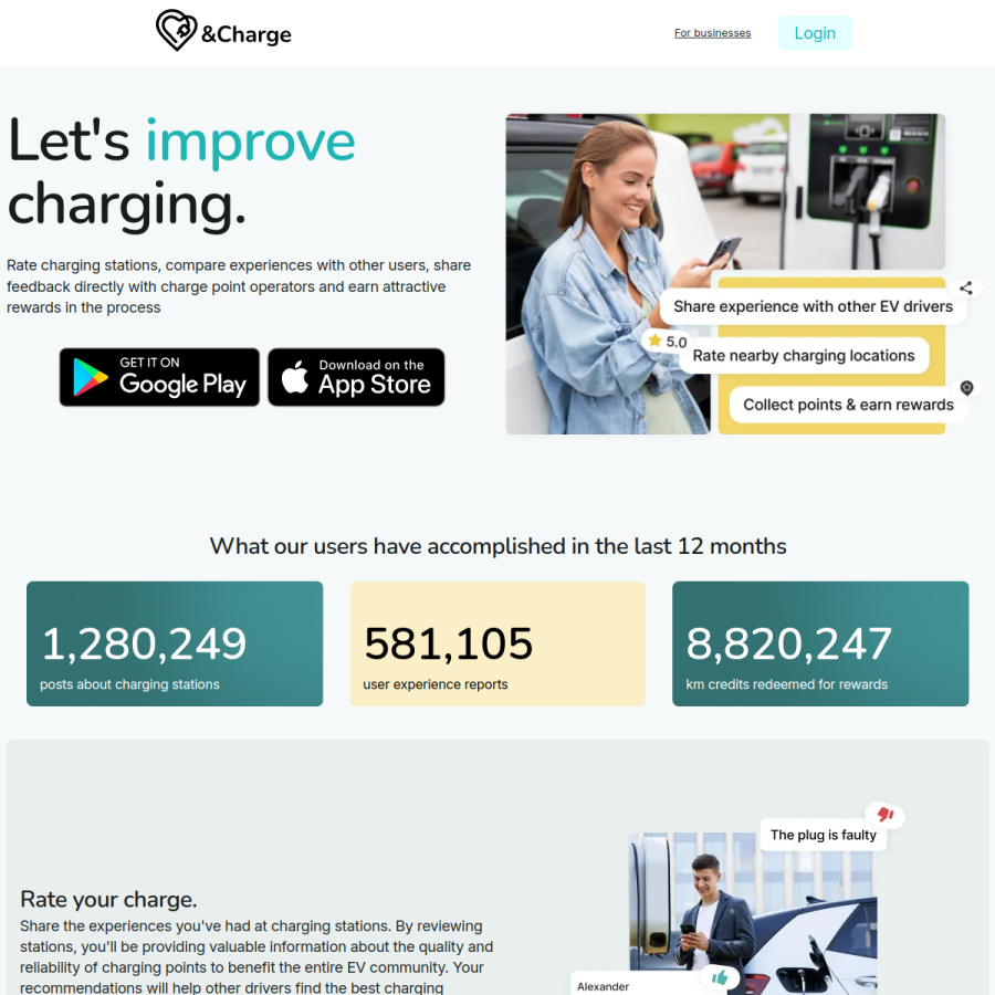 and-charge.com homepage screenshot