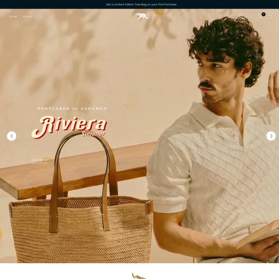 andamen.com homepage screenshot