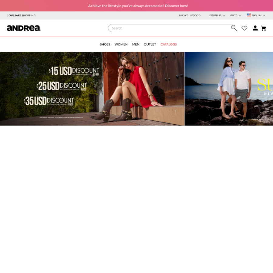 andrea.com homepage screenshot