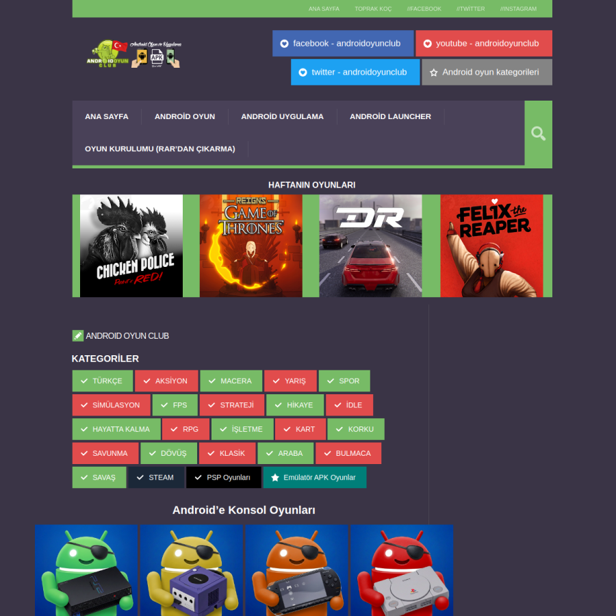 androidoyun.club homepage screenshot