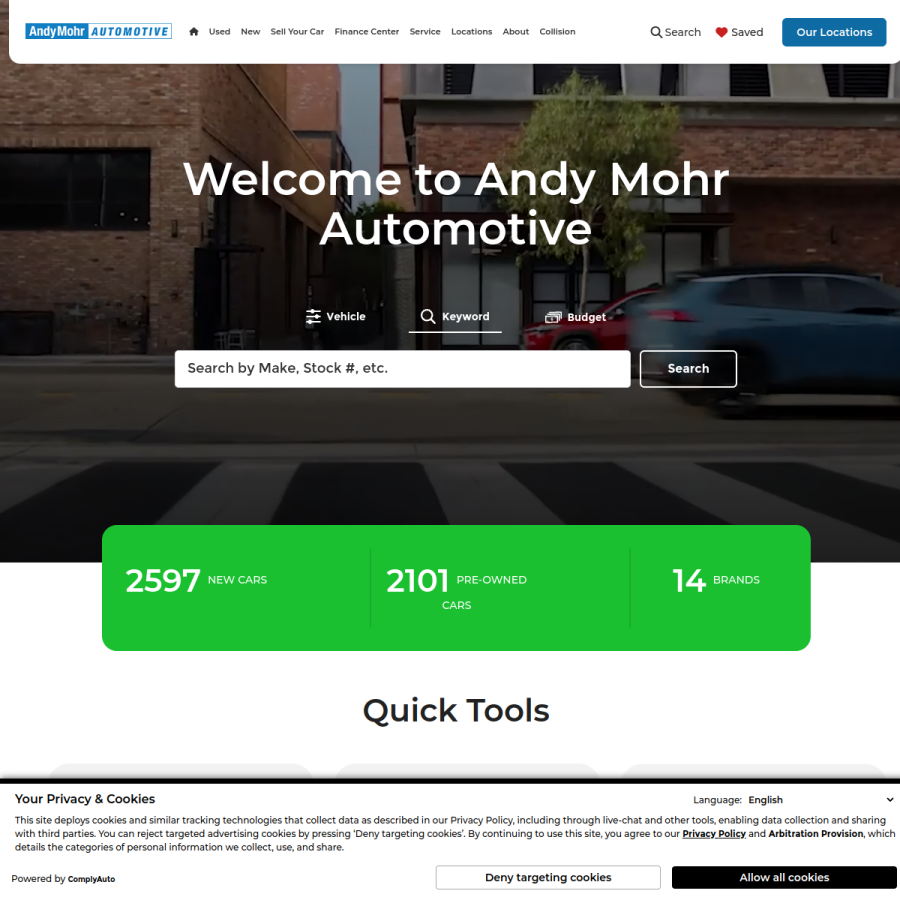 andymohr.com homepage screenshot