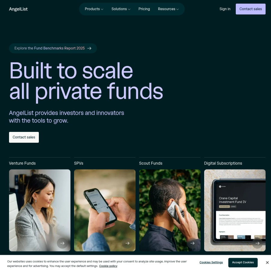 angellist.com homepage screenshot