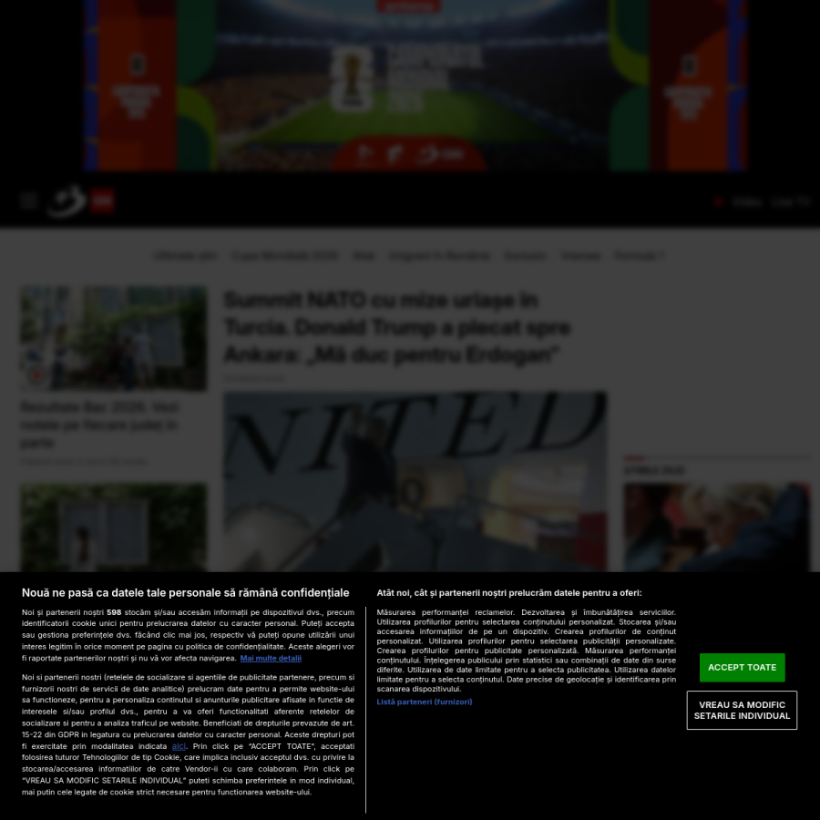 antena3.ro homepage screenshot