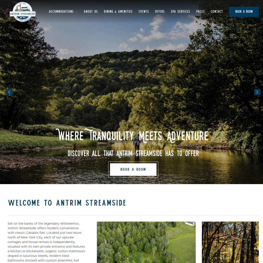 antrimstreamside.com homepage screenshot