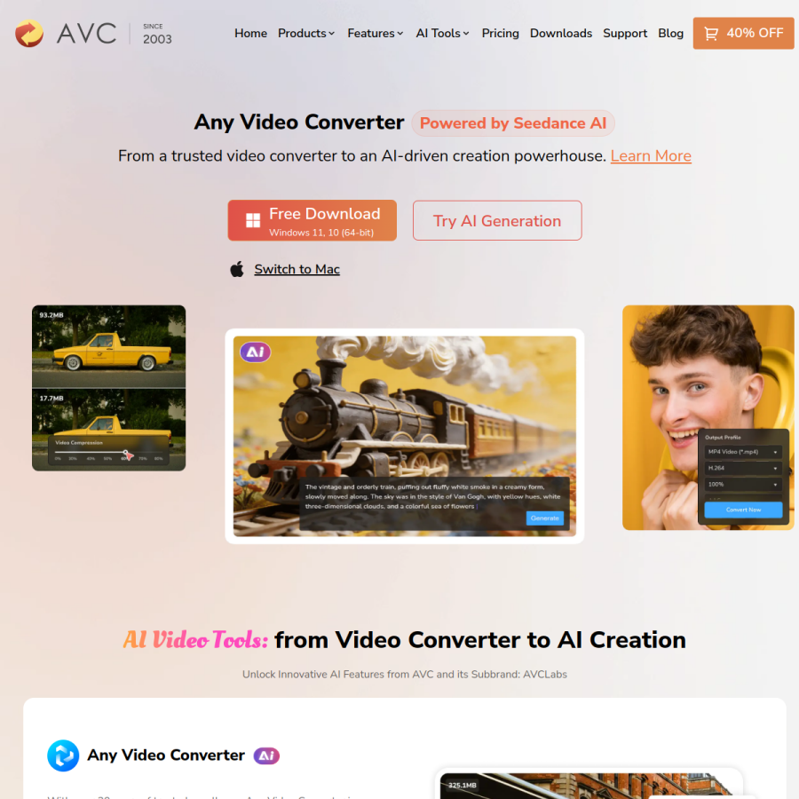 any-video-converter.com homepage screenshot