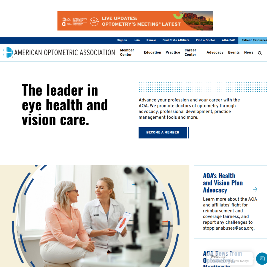 aoa.org homepage screenshot