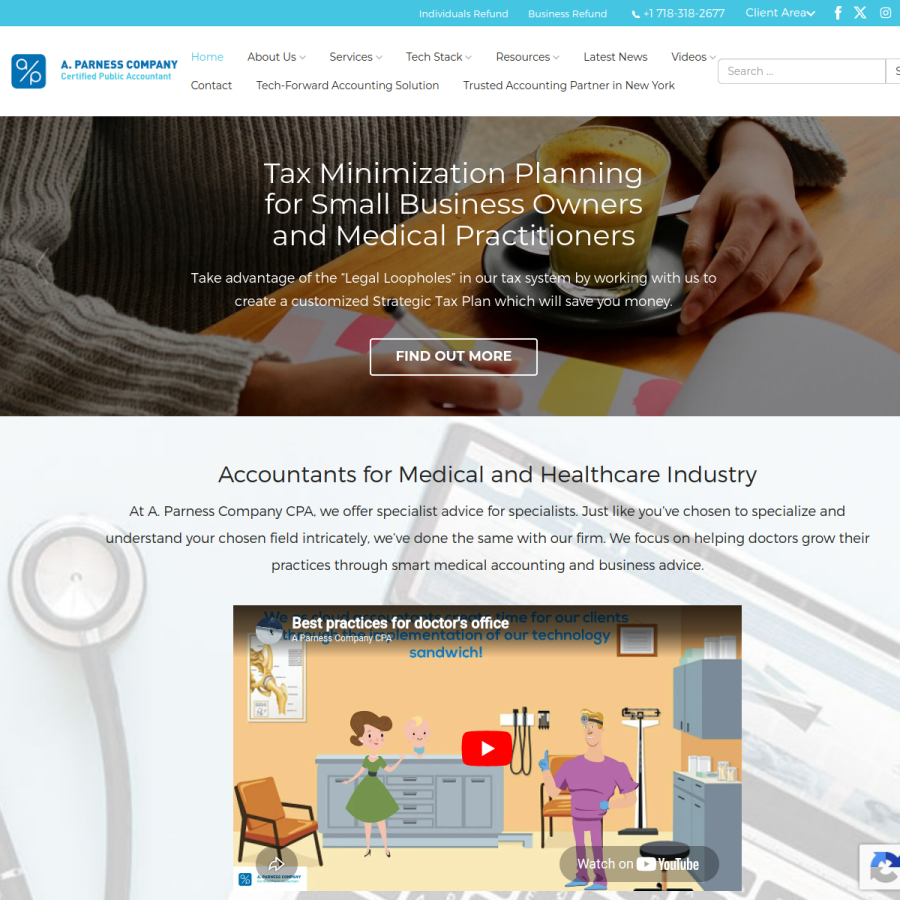 aparnesscpa.com homepage screenshot