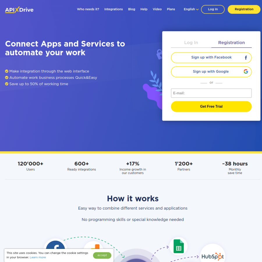 apix-drive.com homepage screenshot