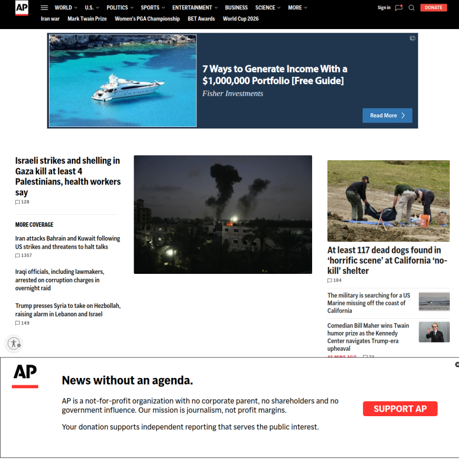 apnews.com homepage screenshot
