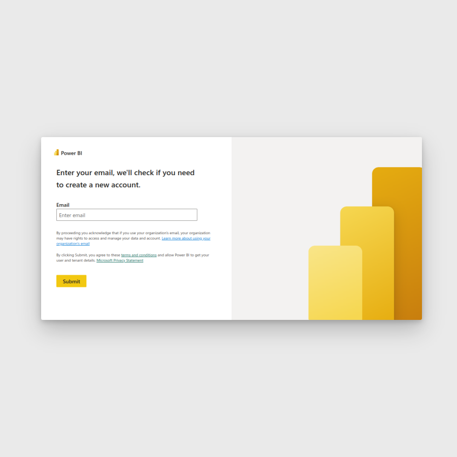 app.powerbi.com homepage screenshot