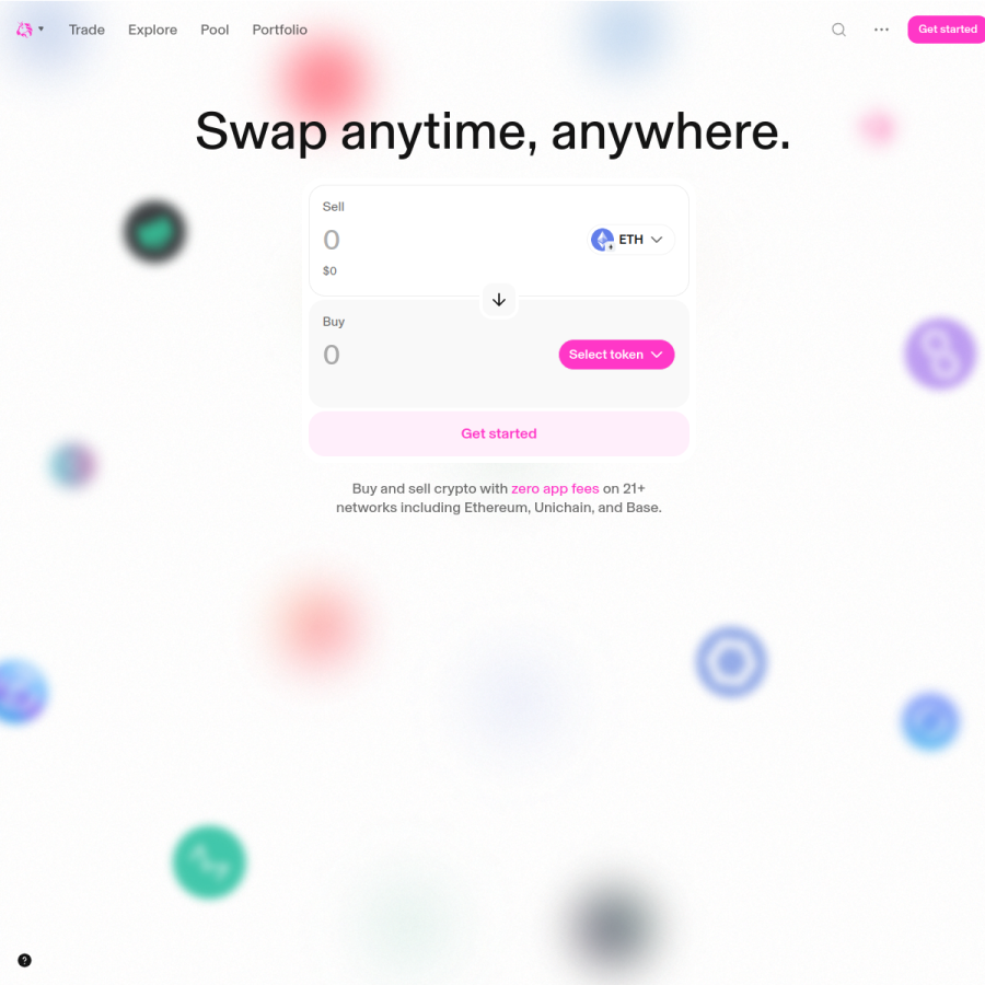 app.uniswap.org homepage screenshot