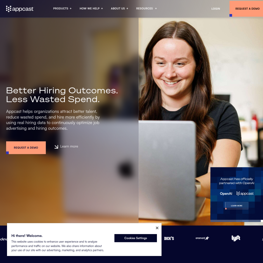appcast.io homepage screenshot