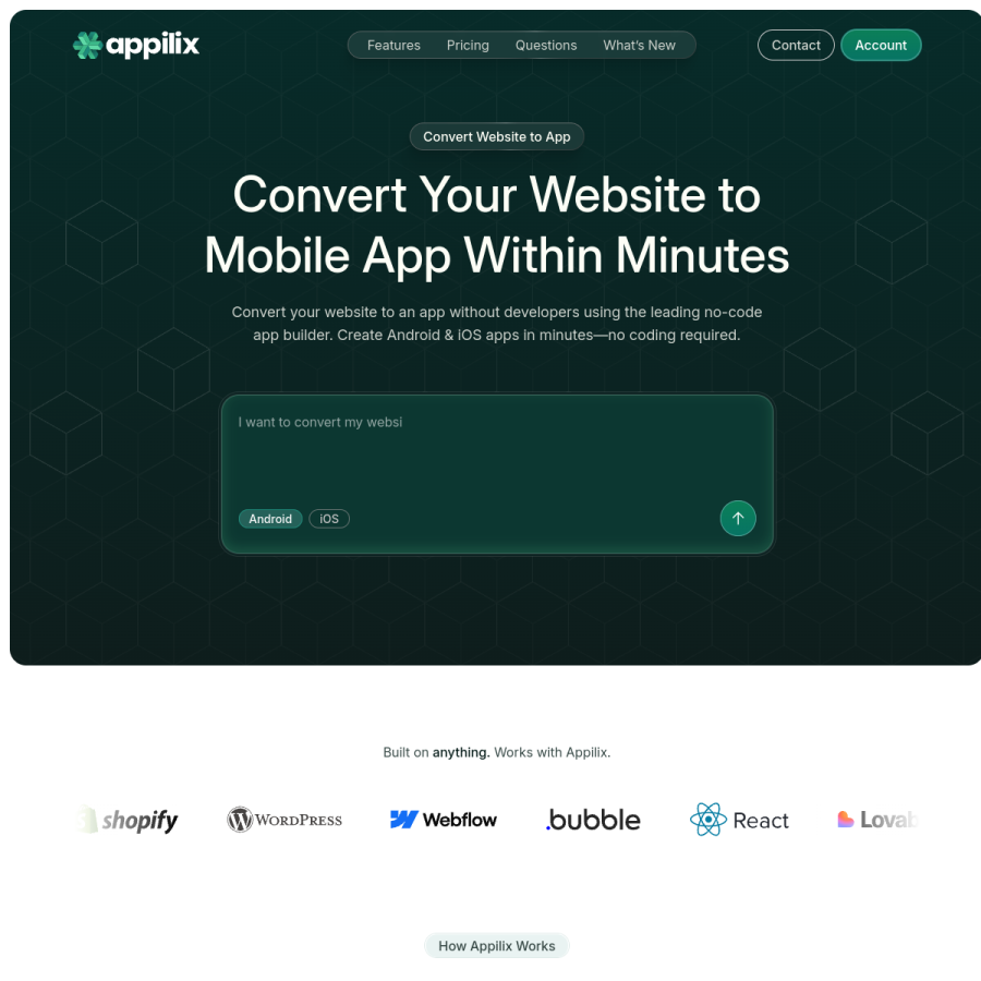 appilix.com homepage screenshot