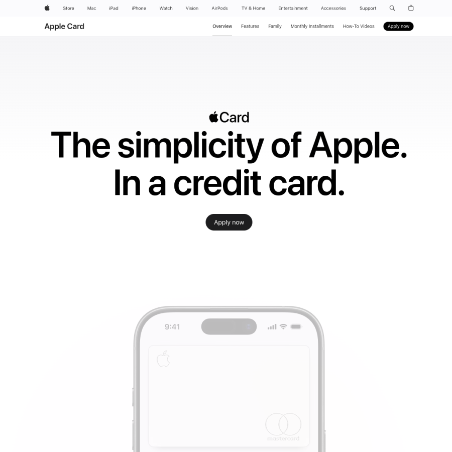 applecard.apple homepage screenshot
