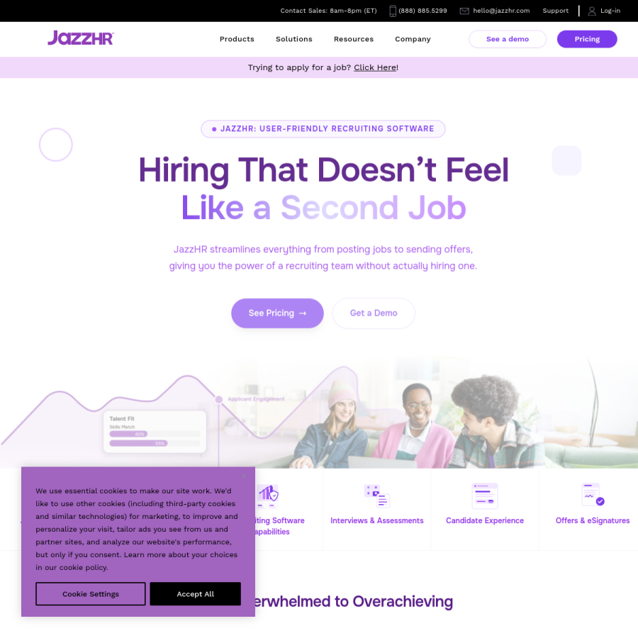 applytojob.com homepage screenshot