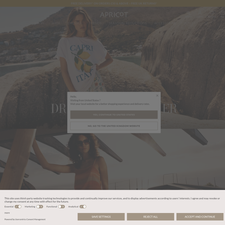 apricotonline.co.uk homepage screenshot