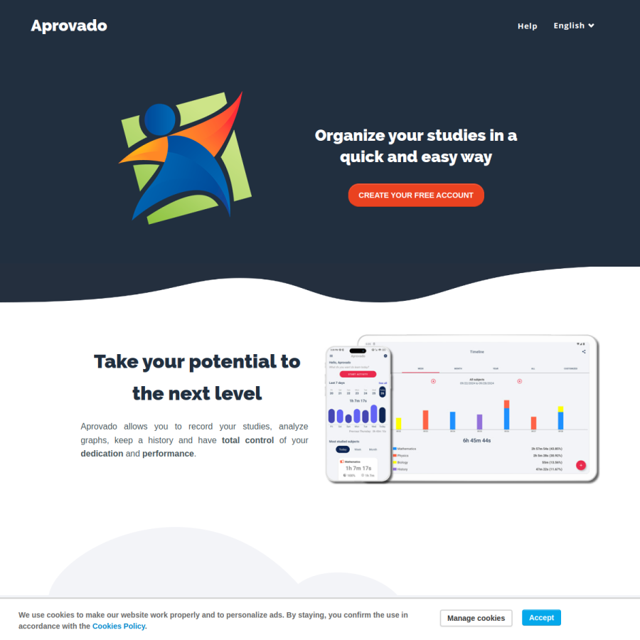 aprovadoapp.com homepage screenshot