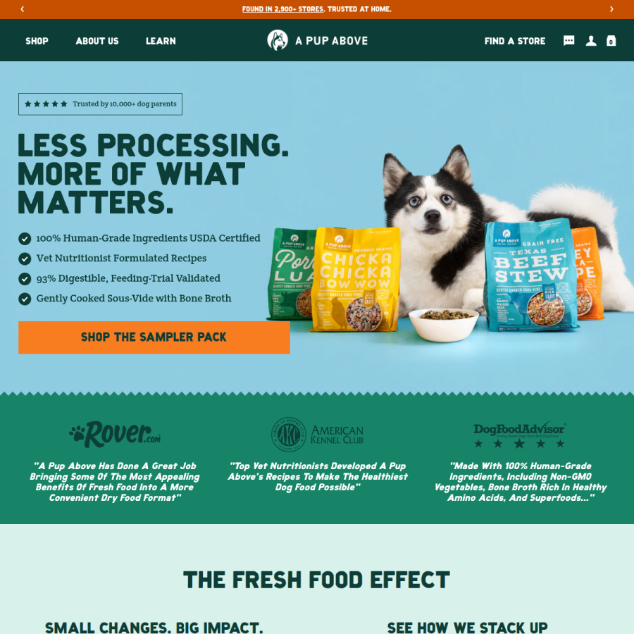 apupabove.com homepage screenshot