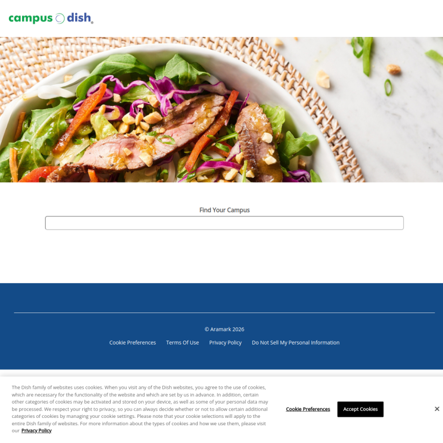 aramarkcafe.com homepage screenshot