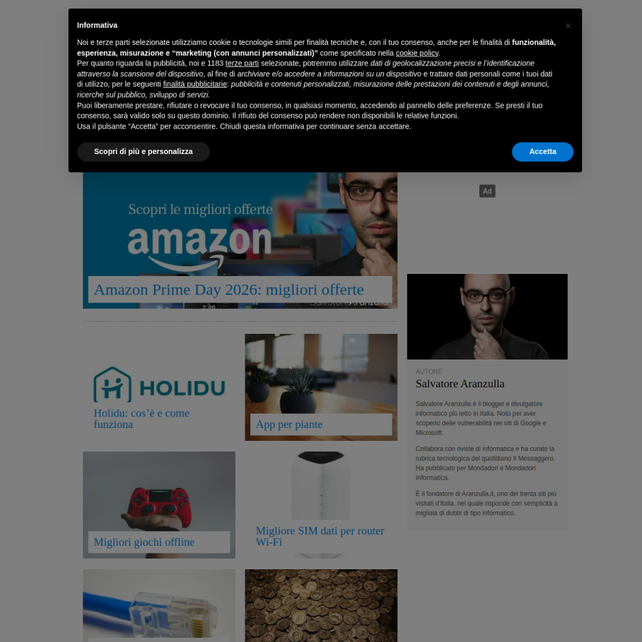 aranzulla.it homepage screenshot