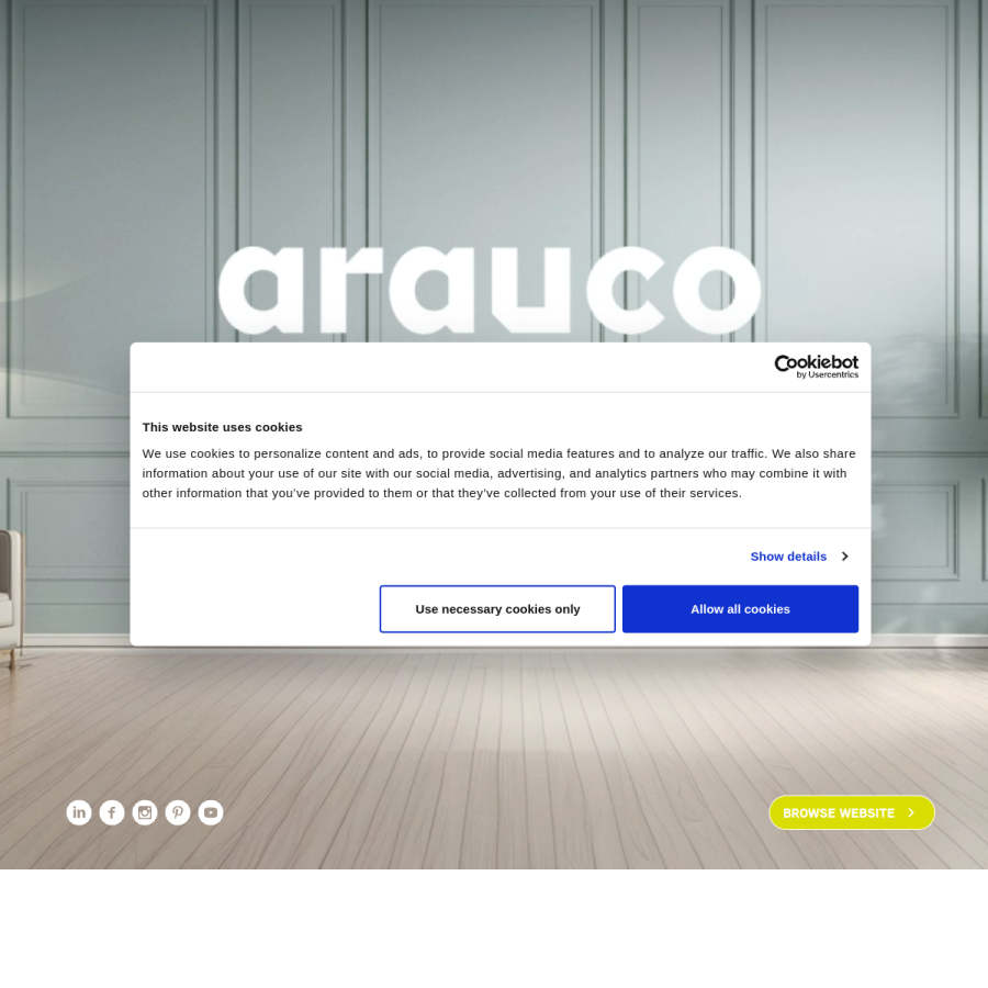 arauco.com homepage screenshot