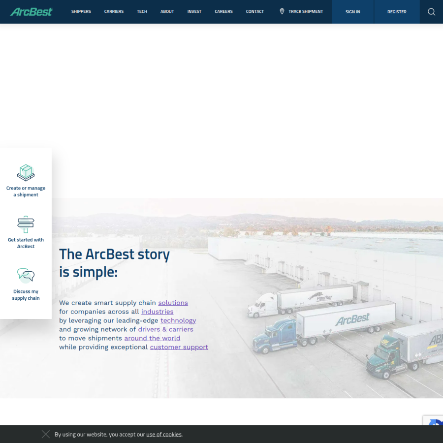 arcb.com homepage screenshot