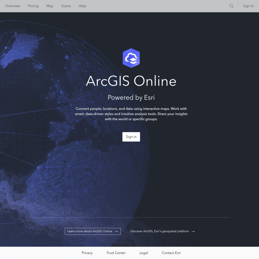 arcgis.com homepage screenshot