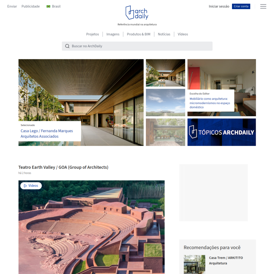 archdaily.com.br homepage screenshot