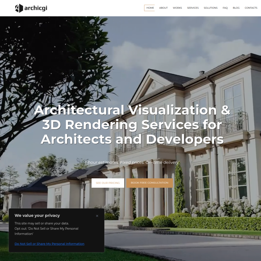 archicgi.com homepage screenshot