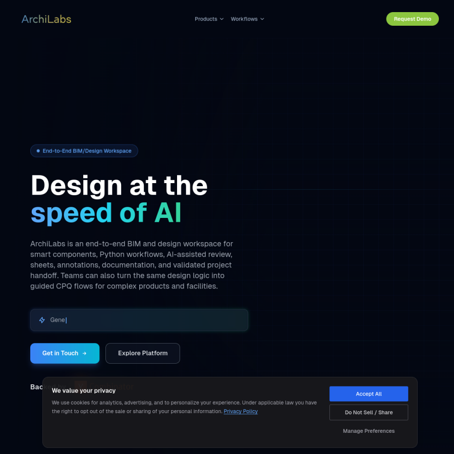 archilabs.ai homepage screenshot
