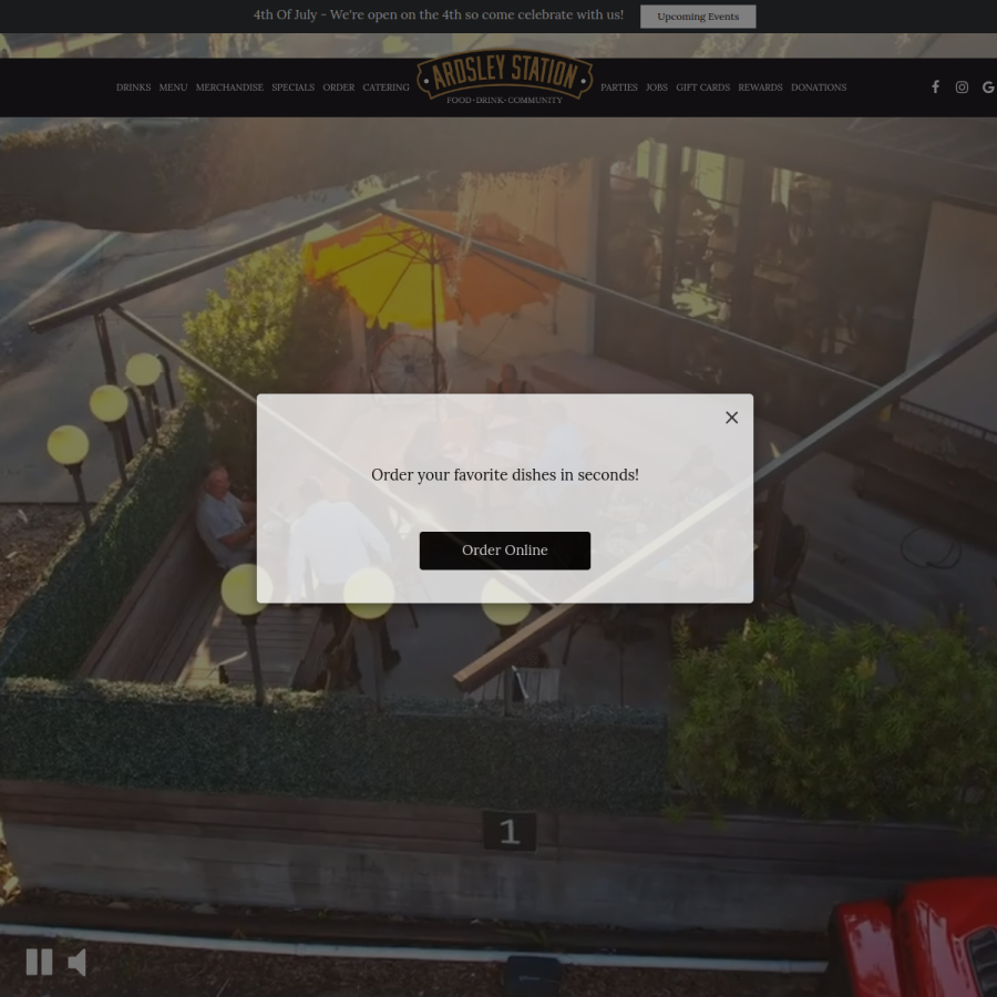 ardsleystation.com homepage screenshot