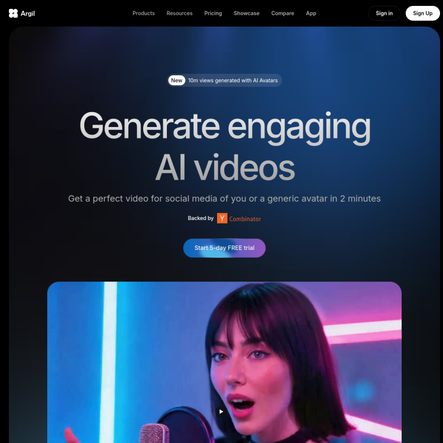 argil.ai homepage screenshot