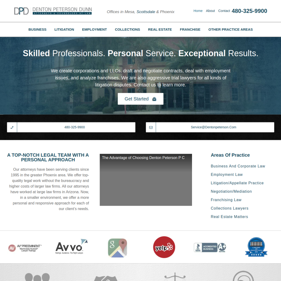 arizonabusinesslawyeraz.com homepage screenshot