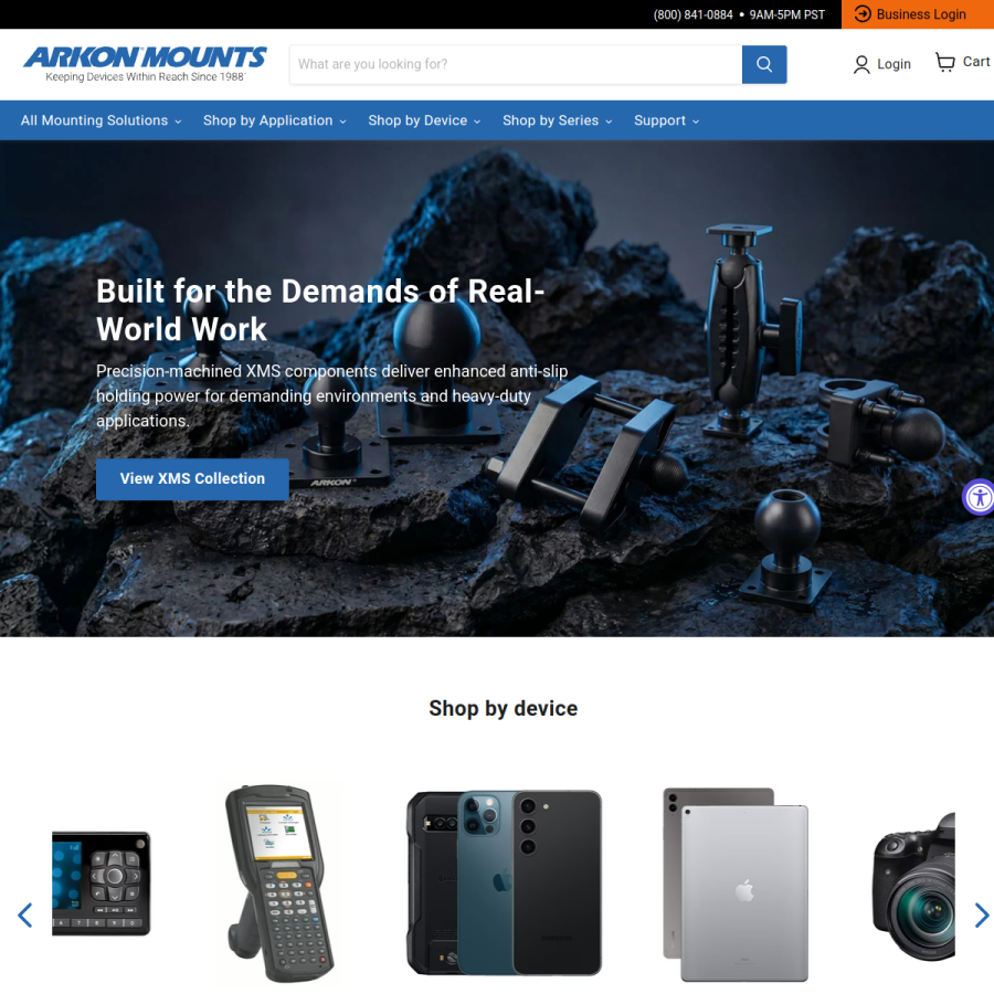 arkon.com homepage screenshot