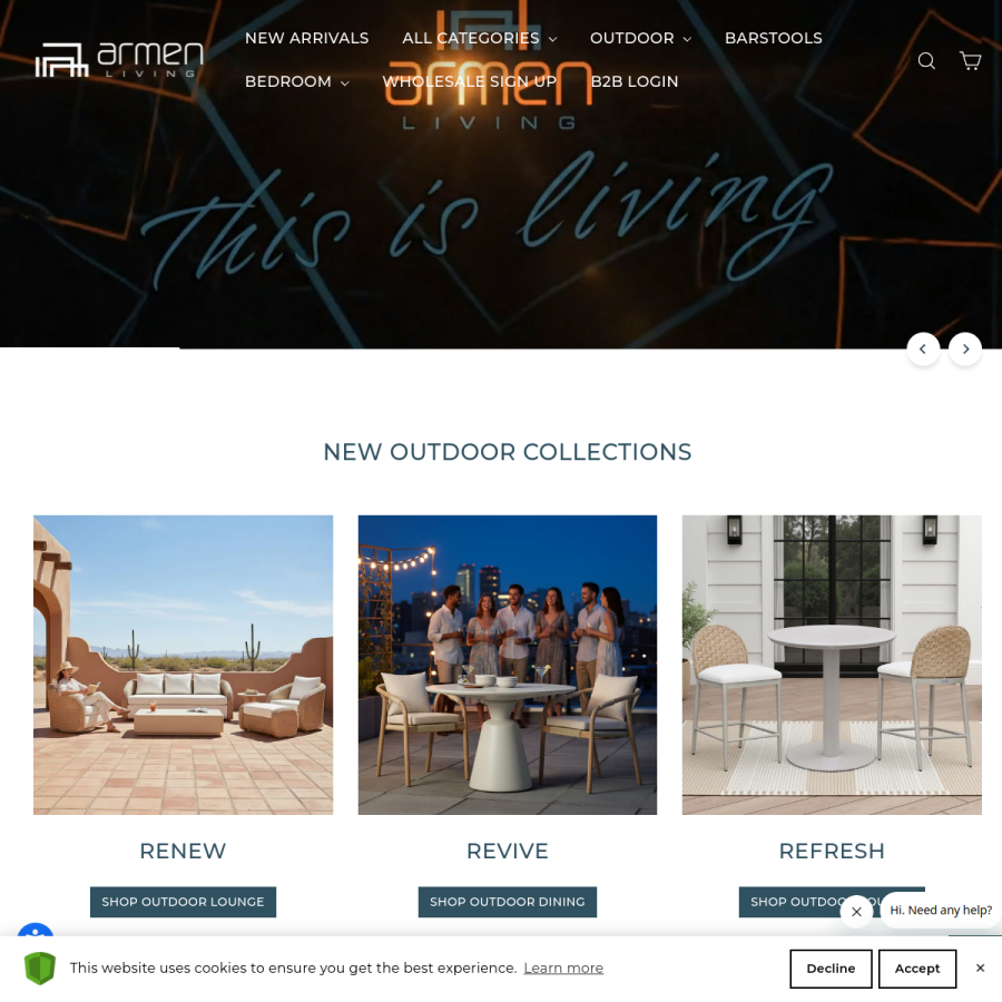 armenliving.com homepage screenshot