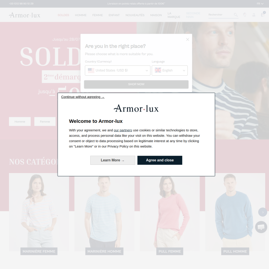 armorlux.com homepage screenshot