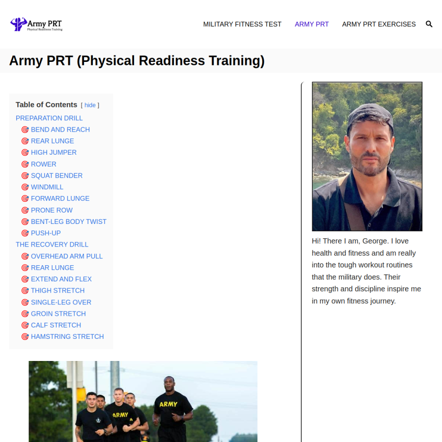 armyprt.com homepage screenshot