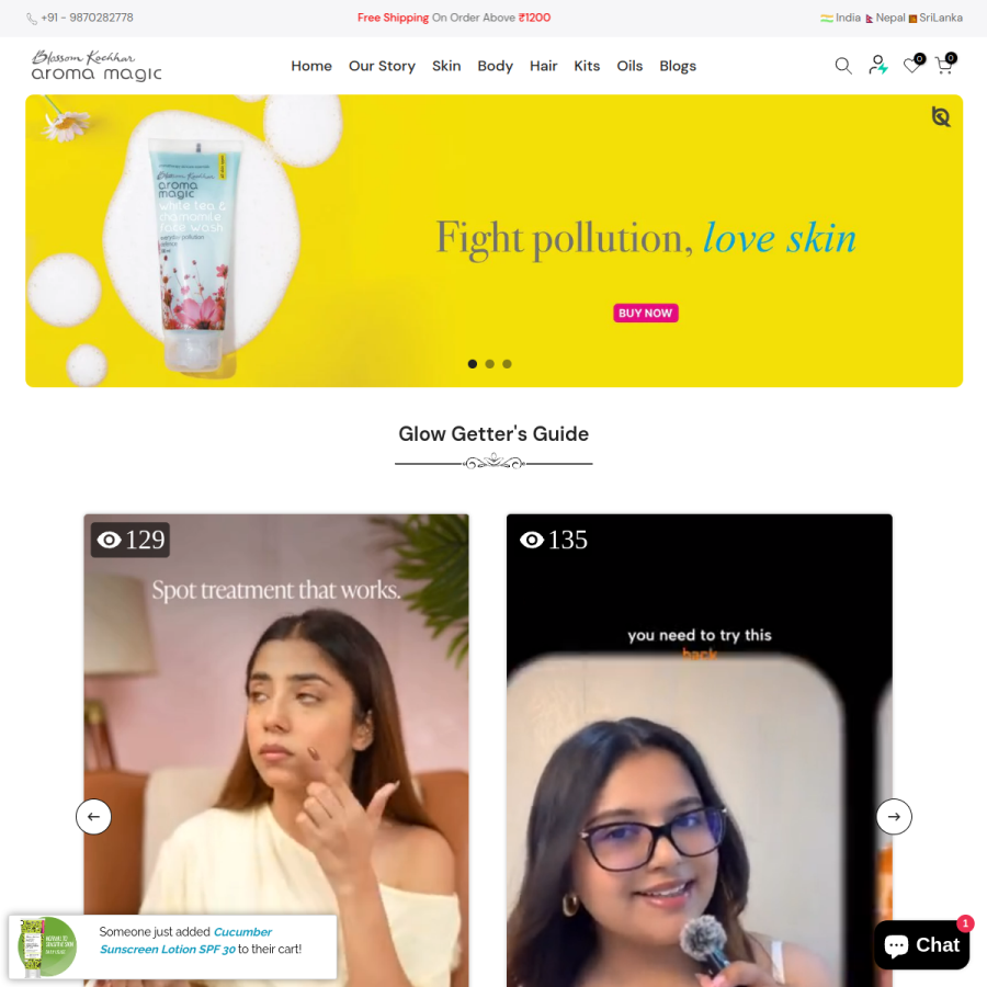 aromamagic.com homepage screenshot