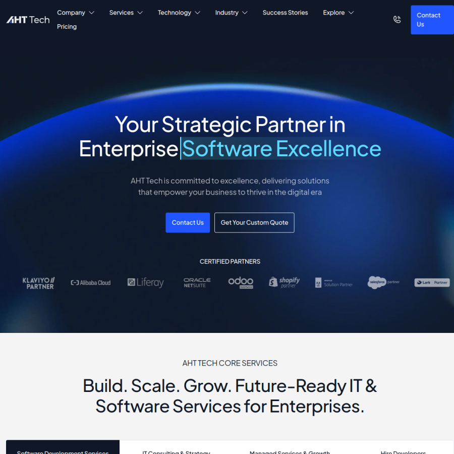 arrowhitech.com homepage screenshot